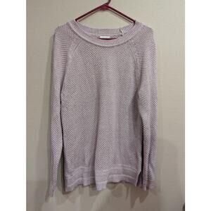 Light pink crew neck women's knit sweater by Old Navy size XL cotton blend